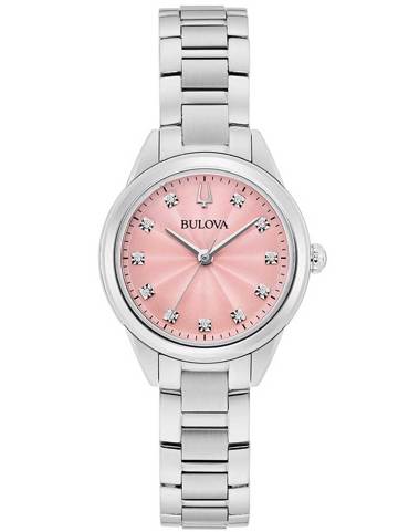 Bulova Sutton Ρολόι Μπαταρίας με Ασημί Μεταλλικό Μπρασελέ 96P249