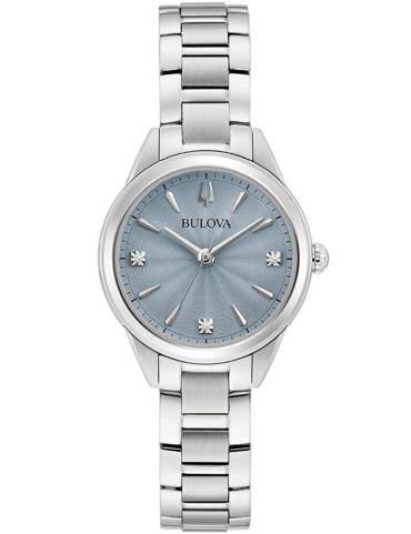 Bulova Sutton Ρολόι Μπαταρίας με Ασημί Μεταλλικό Μπρασελέ 96P255