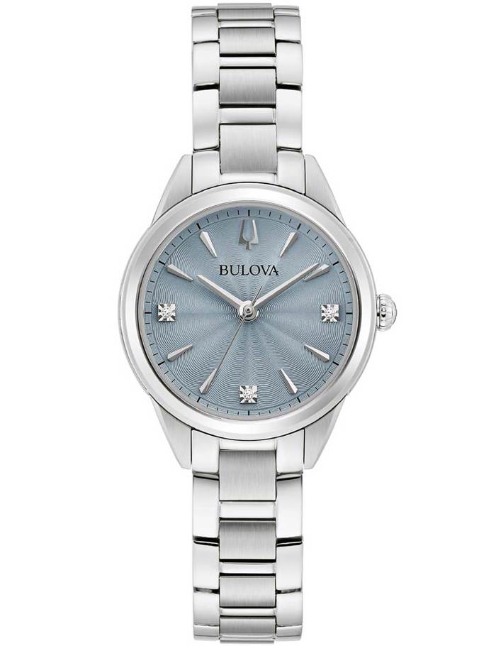 Bulova Sutton Roloi Batarias me Asimi Metalliko Brasele 96P255