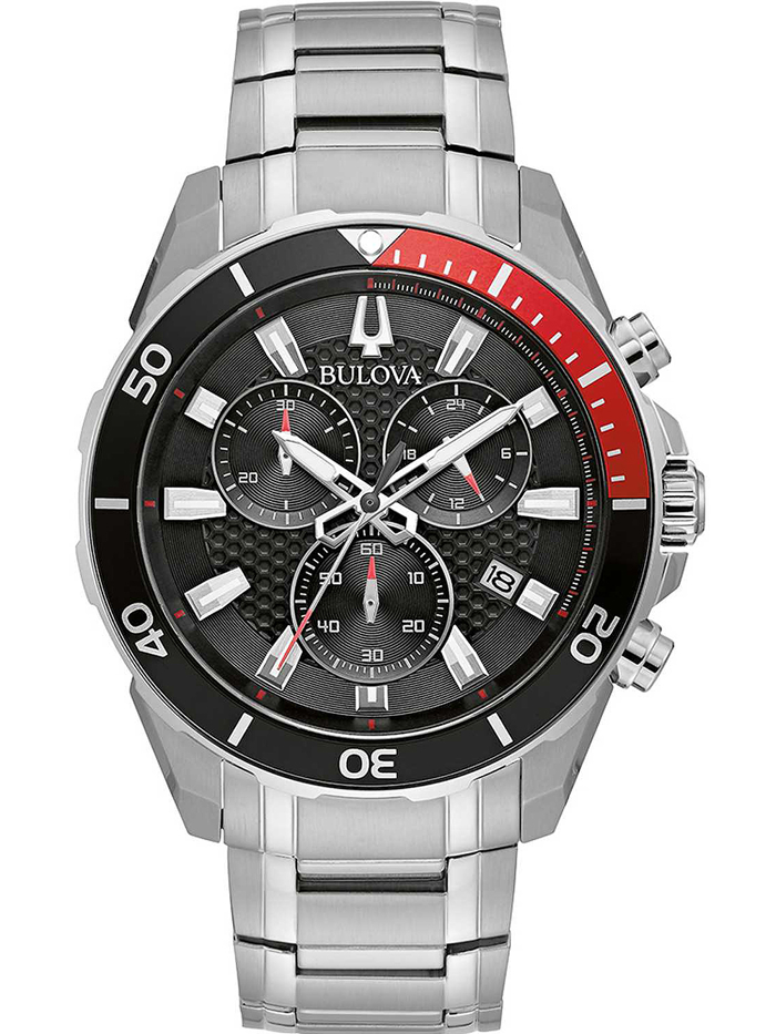 Bulova Classic Roloi Xronogafos Batarias me Asimi Metalliko Brasele 98B344