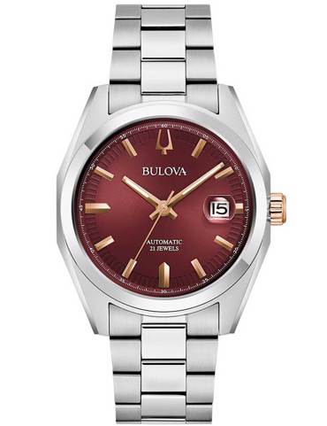 Bulova Surveyor Ρολόι Αυτόματο με Ασημί Μεταλλικό Μπρασελέ 98B422
