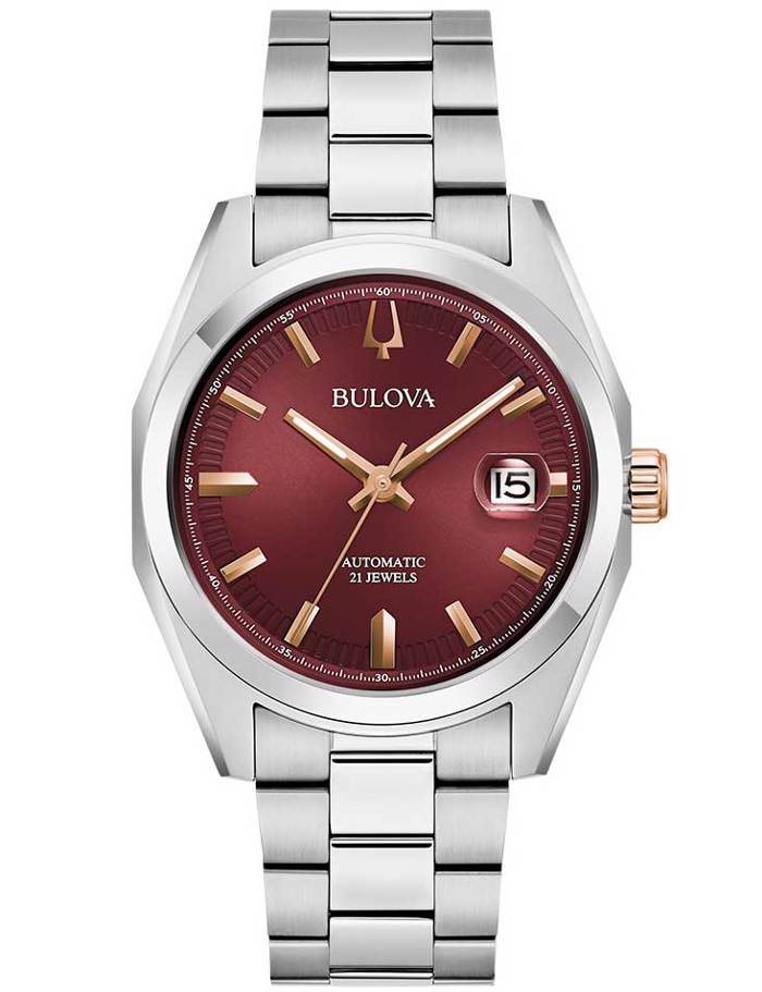 Bulova Surveyor Roloi Aftomato me Asimi Metalliko Brasele 98B422