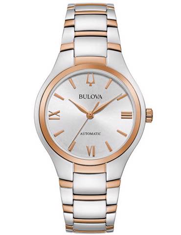Bulova Sutton Ρολόι Αυτόματο με Ασημί Μεταλλικό Μπρασελέ 98L313