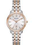 Bulova Classic Roloi Batarias me Roz Xruso / Asimi Metalliko Brasele 98M137