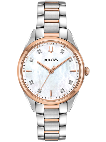 Bulova Classic Ρολόι Μπαταρίας με Ροζ Χρυσό / Ασημί Μεταλλικό Μπρασελέ 98P183 Bulova Classic Ρολόι Μπαταρίας με Ροζ Χρυσό / Ασημί Μεταλλικό Μπρασελέ 98P183