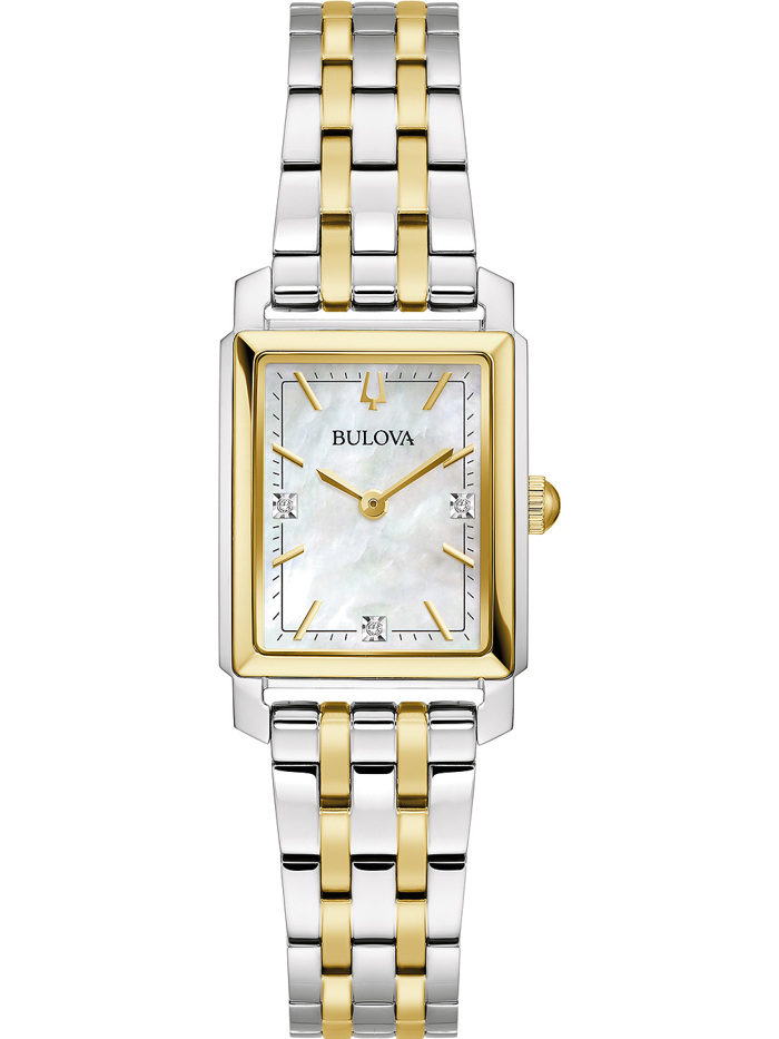 Bulova Sutton Roloi Batarias me Xruso / Asimi Metalliko Brasele 98P220