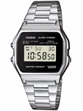 Casio Collection Psifiako Roloi Xronogafos Batarias me Asimi Metalliko Brasele A158WEA-1EF