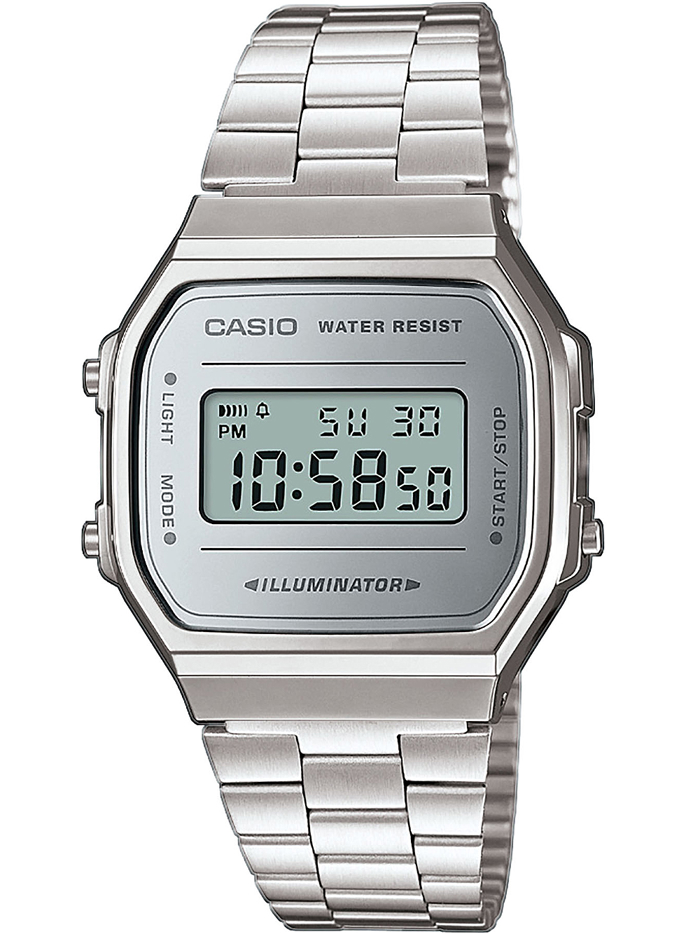 Casio Vintage Iconic Roloi Batarias me Asimi Metalliko Brasele A168WEM-7EF