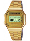 Casio Collection Psifiako Roloi Xronogafos Batarias me Xruso Metalliko Brasele A168WG-9EF