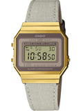 Casio Vintage Roloi Batarias me Bez ufasmatino Louraki A700WEGL-7AEF