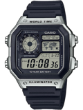 Casio Collection Psifiako Roloi Batarias me Mavro Kaoutsouk Louraki AE-1200WH-1CVEF