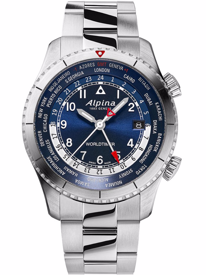 Alpina Startimer Pilot Roloi Batarias me Asimi Metalliko Brasele AL-255N4S26B