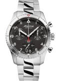 Alpina Startimer Pilot Roloi Xronogafos Batarias me Asimi Metalliko Brasele AL-372BW4S26B