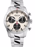 Alpina Startimer Pilot Roloi Xronogafos Batarias me Asimi Metalliko Brasele AL-372WB4S26B