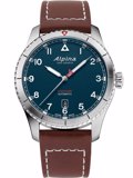 Alpina Startimer Pilot Roloi Aftomato me Kafe Dermatino Louraki AL-525NW4S26