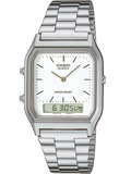 Casio Vintage Edgy Roloi Batarias me Asimi Metalliko Brasele AQ-230A-7DMQYES