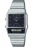 Casio Vintage Edgy Roloi Batarias me Asimi Metalliko Brasele AQ-800E-1AEF