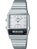 Casio Vintage Edgy Roloi Batarias me Asimi Metalliko Brasele AQ-800E-7AEF