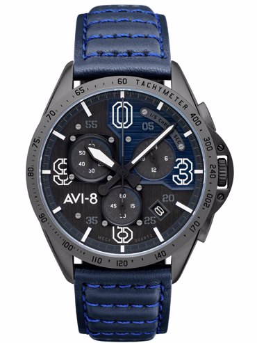 AVI-8 AV-4077-04 Mens Watch P-51 Mustang Chronograph 43mm 4ATM