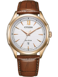 Citizen Eco-Drive Roloi Iliakis Energias me Kafe Dermatino Louraki AW1753-10A