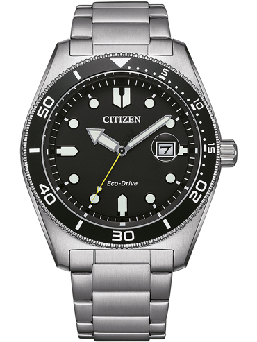 Citizen Eco-Drive Sport Ρολόι Ηλιακής Ενέργειας με Ασημί Μεταλλικό Μπρασελέ AW1760-81E