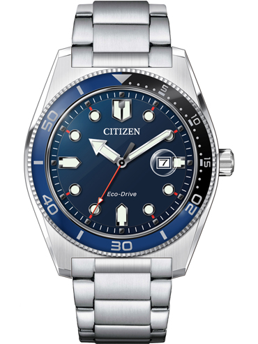 Citizen Eco-Drive Sport Ρολόι Ηλιακής Ενέργειας με Ασημί Μεταλλικό Μπρασελέ AW1761-89L