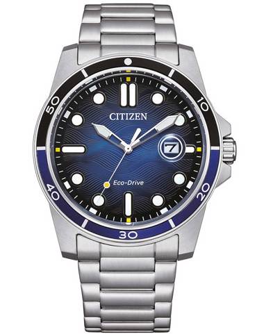 Citizen Eco-Drive Sport Ρολόι Ηλιακής Ενέργειας με Ασημί Μεταλλικό Μπρασελέ AW1810-85L
