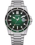 Citizen Eco-Drive Sport Roloi Iliakis Energias me Asimi Metalliko Brasele AW1811-82X