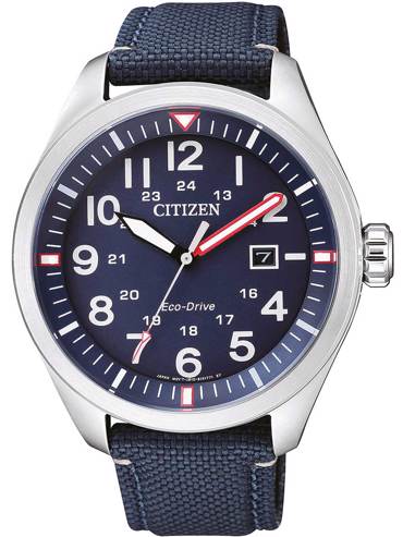Citizen Eco-Drive Sports Ρολόι Ηλιακής Ενέργειας με Μπλε Υφασμάτινο Λουράκι AW5000-16L