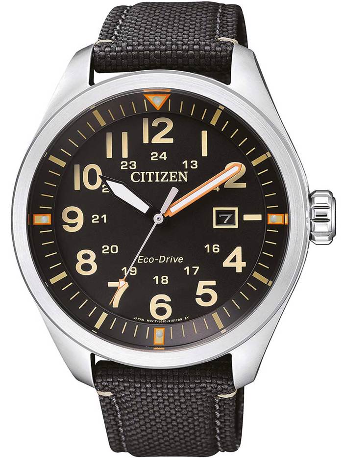 Citizen Eco-Drive Sports Roloi Iliakis Energias me Mavro ufasmatino Louraki AW5000-24E