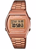 Casio Collection Roloi Xronogafos Batarias me Kafe Metalliko Brasele B640WC-5AEF