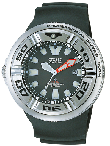 Citizen Promaster Professional Diver Ρολόι Ηλιακής Ενέργειας με Μαύρο Καουτσούκ Λουράκι BJ8050-08E