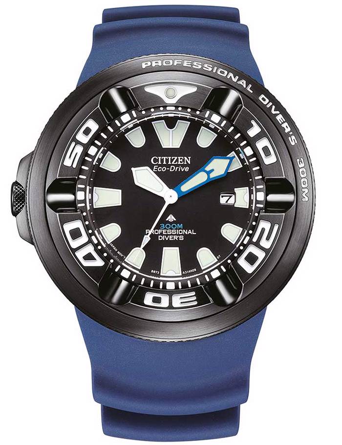 Citizen Eco-Drive Professional Diver Roloi Iliakis Energias me Ble Kaoutsouk Louraki BJ8055-04E