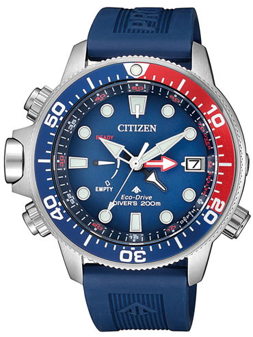 Citizen Promaster Aqualand Ρολόι Ηλιακής Ενέργειας με Μπλε Καουτσούκ Λουράκι BN2038-01L