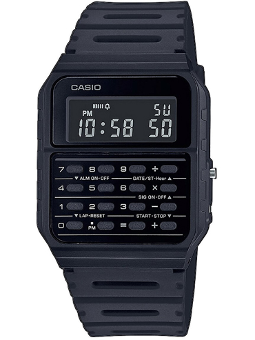 Casio Vintage Edgy Ρολόι Μπαταρίας με Μαύρο Καουτσούκ Λουράκι CA-53WF-1BEF