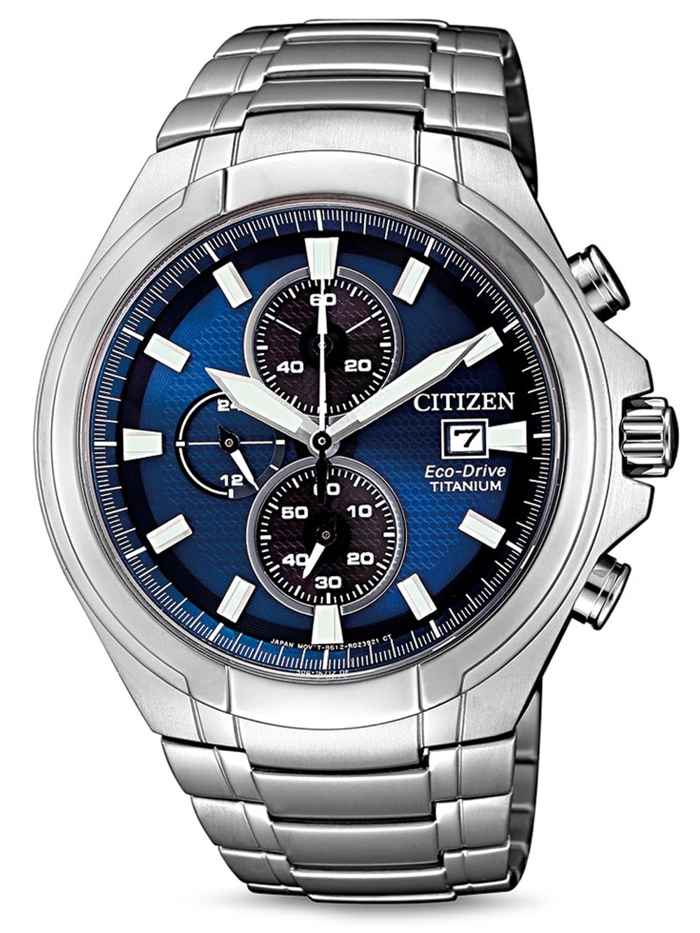 Citizen Eco-Drive Super-Titanium Roloi Xronogafos Iliakis Energias me Asimi Metalliko Brasele CA0700-86L