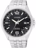 Citizen Eco-Drive Elegant 4-Zones Radio-Controlled Roloi Iliakis Energias me Asimi Metalliko Brasele CB0010-88E