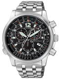 Citizen Promaster Sky Roloi Xronogafos Iliakis Energias me Asimi Metalliko Brasele CB5860-86E