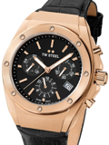 TW-Steel CEO Tech Roloi Xronogafos Batarias me Mavro Dermatino Louraki CE4035