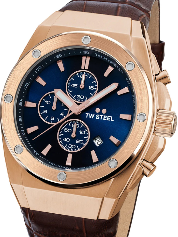 TW-Steel CEO Tech Roloi Xronogafos Batarias me Kafe Dermatino Louraki CE4106
