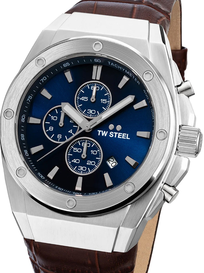 TW-Steel CEO Tech Roloi Xronogafos Batarias me Kafe Dermatino Louraki CE4107