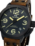 TW-Steel Canteen Roloi Batarias me Kafe Dermatino Louraki CS103