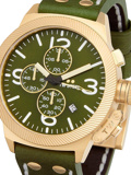 TW-Steel Canteen Roloi Xronogafos Batarias me Prasino Dermatino Louraki CS108
