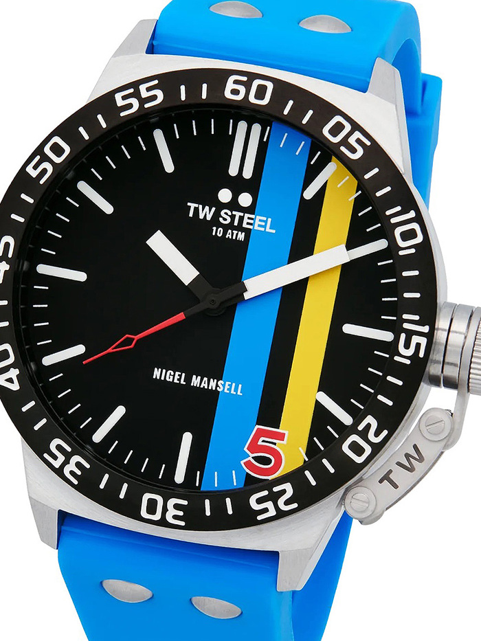 TW-Steel Nigel Mansell Roloi Batarias me Ble Kaoutsouk Louraki CS113