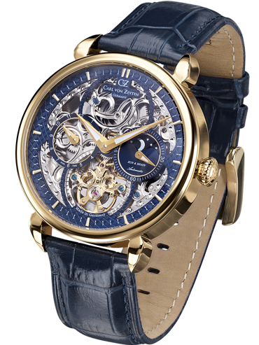 Carl von Zeyten Neukirch Ρολόι Αυτόματο με Μπλε Δερμάτινο Λουράκι CVZ0005GBLS