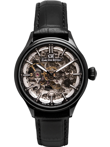 Carl von Zeyten Horbach Ρολόι Αυτόματο με Μαύρο Δερμάτινο Λουράκι CVZ0072BBKS Carl von Zeyten Horbach Ρολόι Αυτόματο με Μαύρο Δερμάτινο Λουράκι CVZ0072BBKS