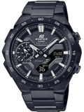 Casio Edifice Smartwatch Roloi Xronogafos Iliakis Energias me Mavro Metalliko Brasele ECB-2200DC-1AEF