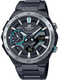 Casio Edifice Smartwatch Roloi Xronogafos Iliakis Energias me Mavro Metalliko Brasele ECB-2200DD-1AEF