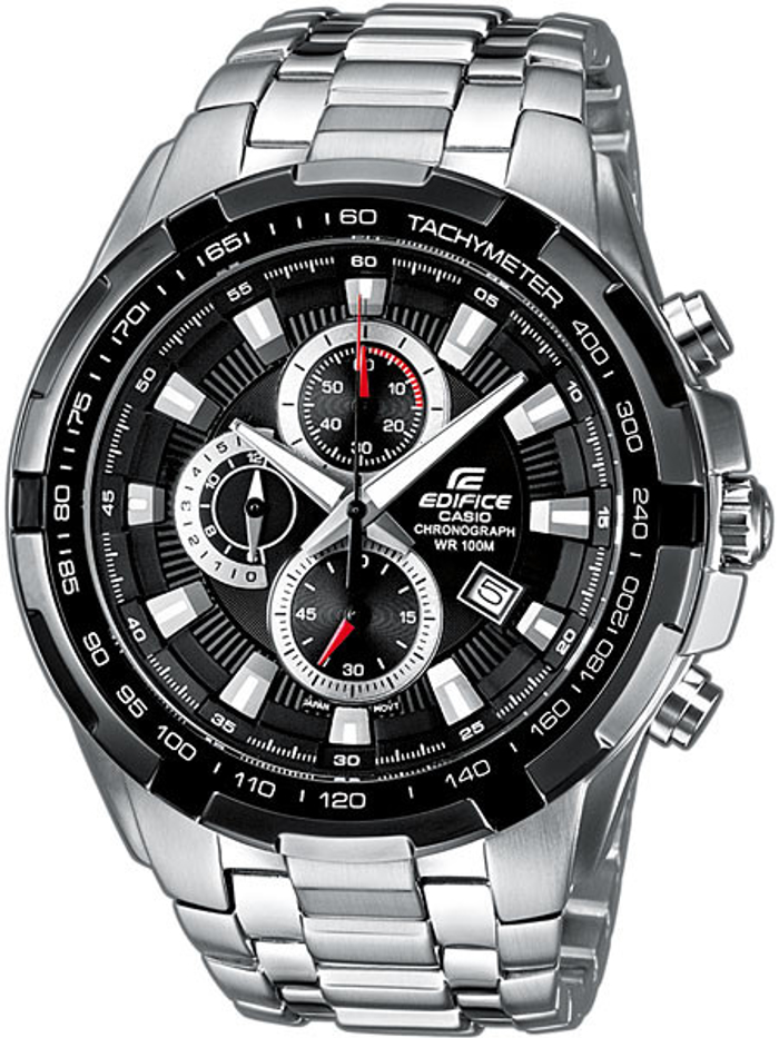 Casio Edifice Roloi Xronogafos Batarias me Asimi Metalliko Brasele EF-539D-1AVEF