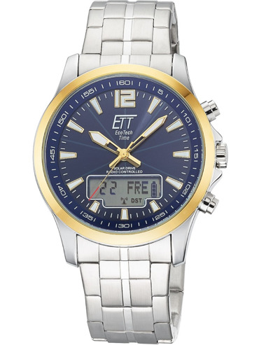 ETT Eco Tech Time EGA-11717-31M Mens Watch Radio-controlled Solar Drive Professional Chronograph 45mm 5ATM